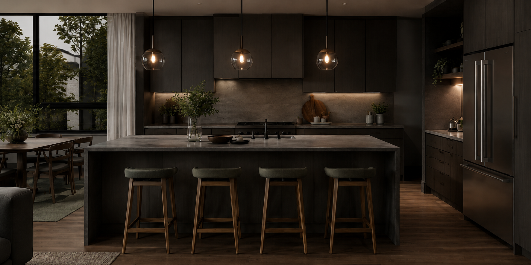 Ridge — dark scheme kitchen